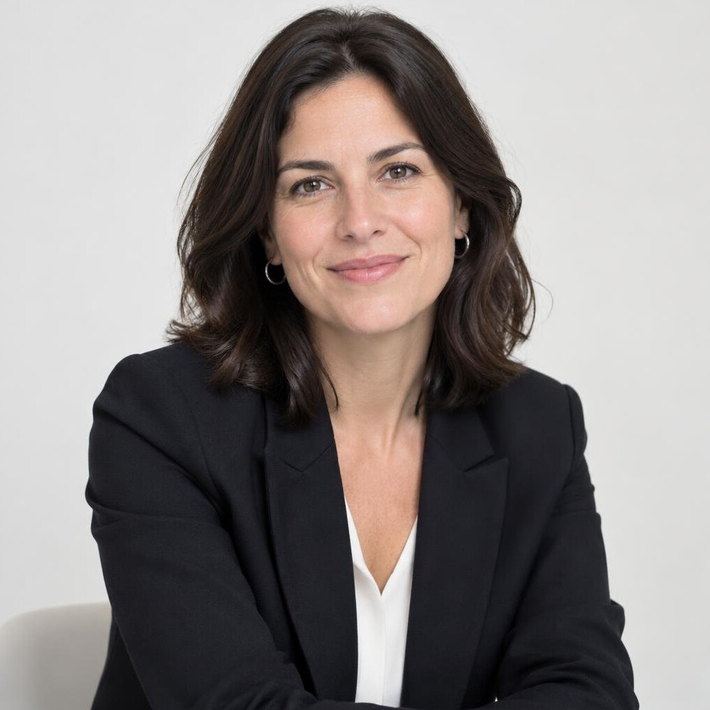 Professional portrait of a smiling woman editor
